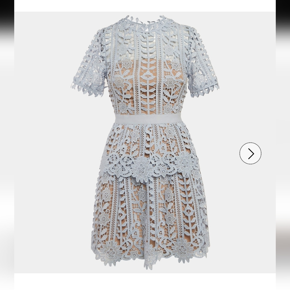 Self- Portrait Lace Blue Dress
